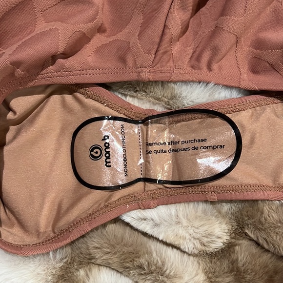 MONO B ONE PIECE SWIMSUIT. APRICOT LANE TERRACOTA COLORED / L - Picture 8 of 10